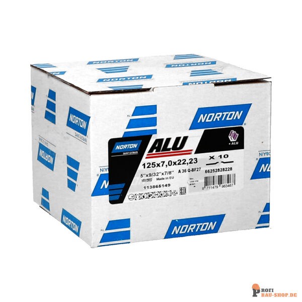 nortonschleifmittel/NORTON_schleifmittel_66252828228 Norton ALU for Right-Angle Grinder Grinding on ALU 125x7x22.23 GRIT 36_133159